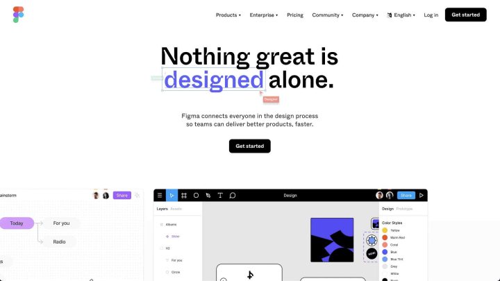 Figma homepage